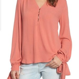 Hinge Coral Blouse